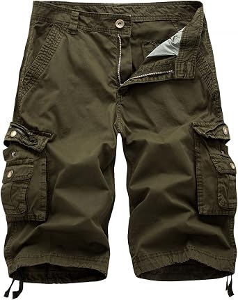 Leward Mens Cotton Twill Cargo Shorts Outdoor Wear Lightweight