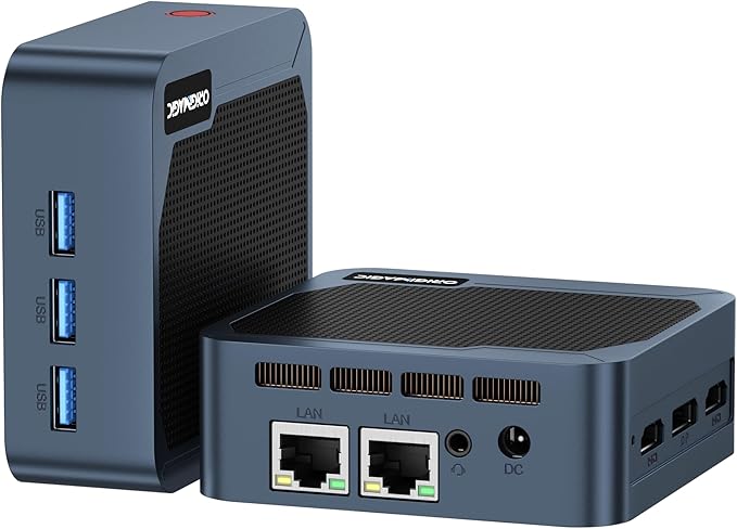 C2 Neo Mini PC avec Processeur Intel Alder Lake-N95 (Plus Puissant Que N97), 12 Go RAM LPDDR5, 512 Go SSD NVMe, W11 Pro, Double1000MM LAN, Triple Affichage 4K, Wi-FI 5/BT 5.0