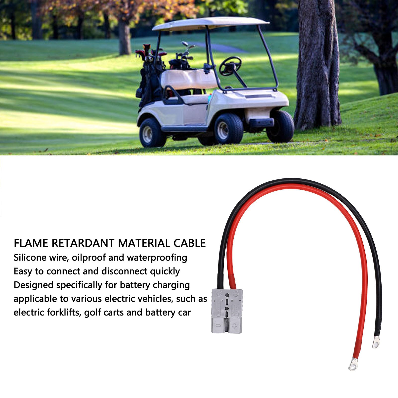 Connettore Rapido Batteria, Connettore Anderson 600 V 120 A, Spina SC16-8 Terminale 6 AWG per Carrelli Elevatori Elettrici, Carrelli da Golf, Auto A Batteria