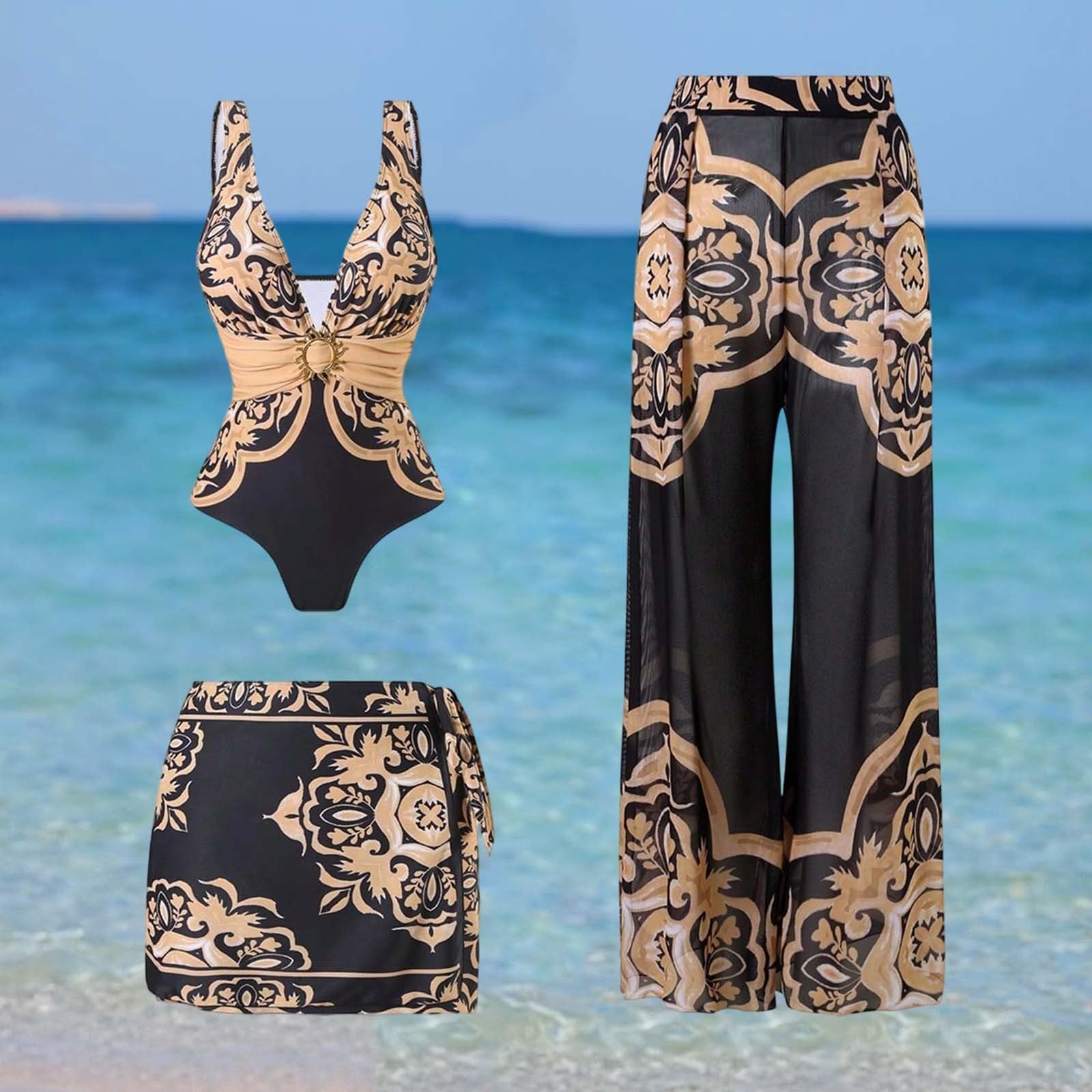 Donna Bikini Set Due Pezzi Reggiseno Top Costume da Bagno Stile Urbano Tankini Beachwear per Mare Pareo Perizoma Intero Piscina Abiti Primavera Estate Sexy Costumi Spiaggia#2