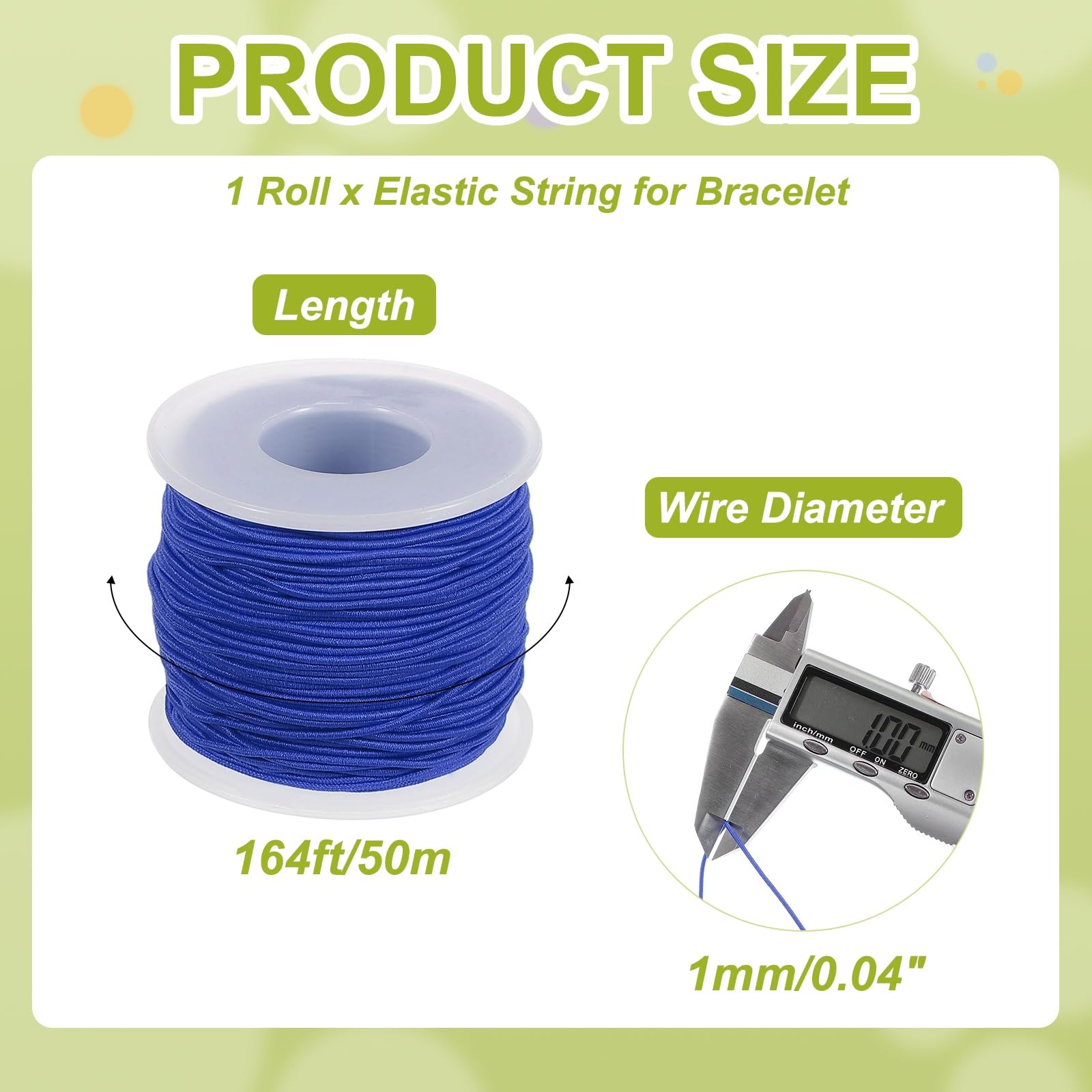 PATIKIL Elastic String for Bracelet 164 Ft/50 Meter Length 1 mm Dia - Image 2