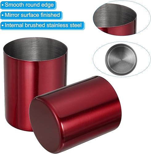 Miniatura 9 de PATIKIL Soporte para lápices, soporte para bolígrafo para escritorio, de acero inoxidable, organizador de tazas, soporte para brochas de maquillaje