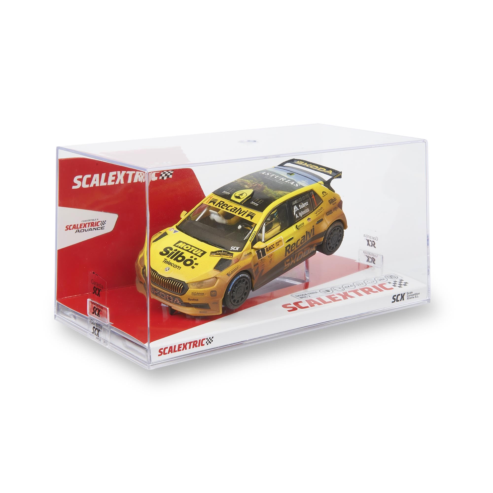 SCALEXTRIC - Vehículo de Carreras Classic - Coche Slot - Escala 1:32 (Skoda Fabia WRC2 - Cohete Suárez Mud Effect) — view 3
