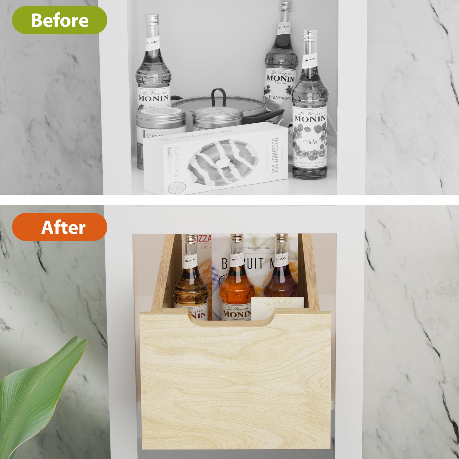 espidoo Hard Close Pull Out Cabinet Organizer: 8