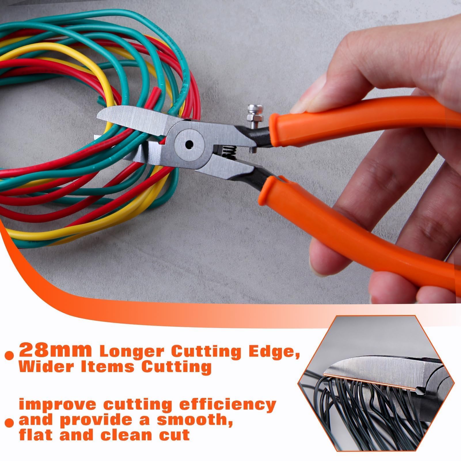 SPEEDWOX Bündigschnittzange - Seitenschneider Mit 34mm Langer Schneide