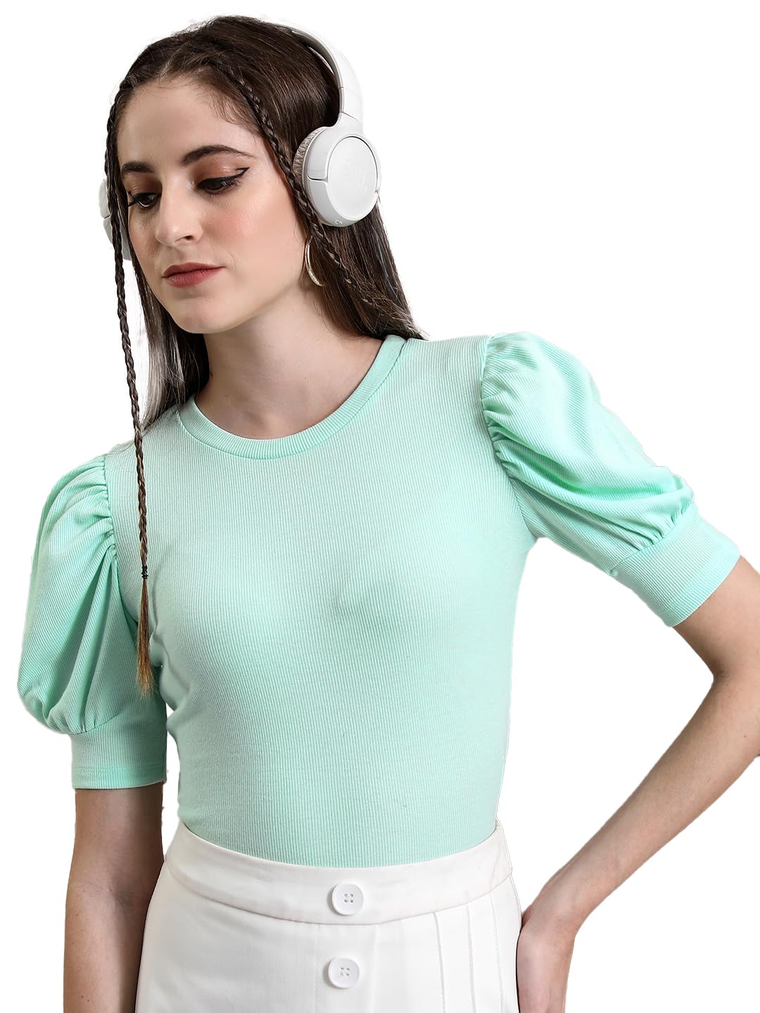 tokyo talkies Women's Solid Relaxed Fit Tops-picture-16
