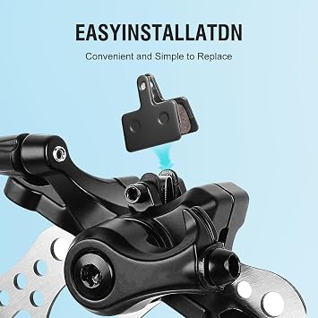 4 Pairs Bike Brake Pads, Disc Brake Pads (Resin,Semi-Metallic) for Mountain Bike Disc Brakes, Bicycle Brake Pads Compatible with TRP Tektro Shimano Deore Br Ebike Brake Pads
