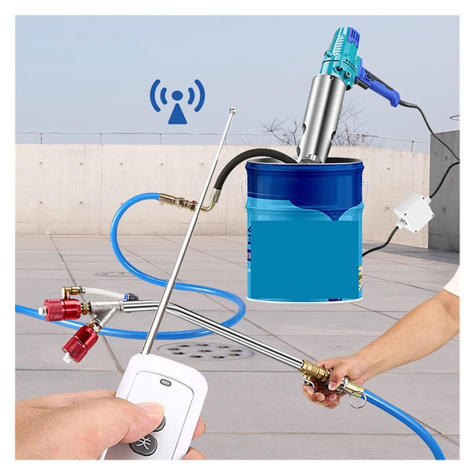 Pistola de espuma en aerosol profesional Máquina De Lechada De Cemento De Masilla De Poliuretano Portátil Máquina De Pulverización Impermeable De Alta Presión Multifuncional ( Color : 10m , Size : A )