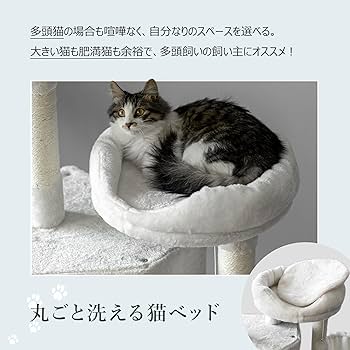 Amazon.co.jp: Mwpo キャットタワー 多機能 豪華な猫タワー