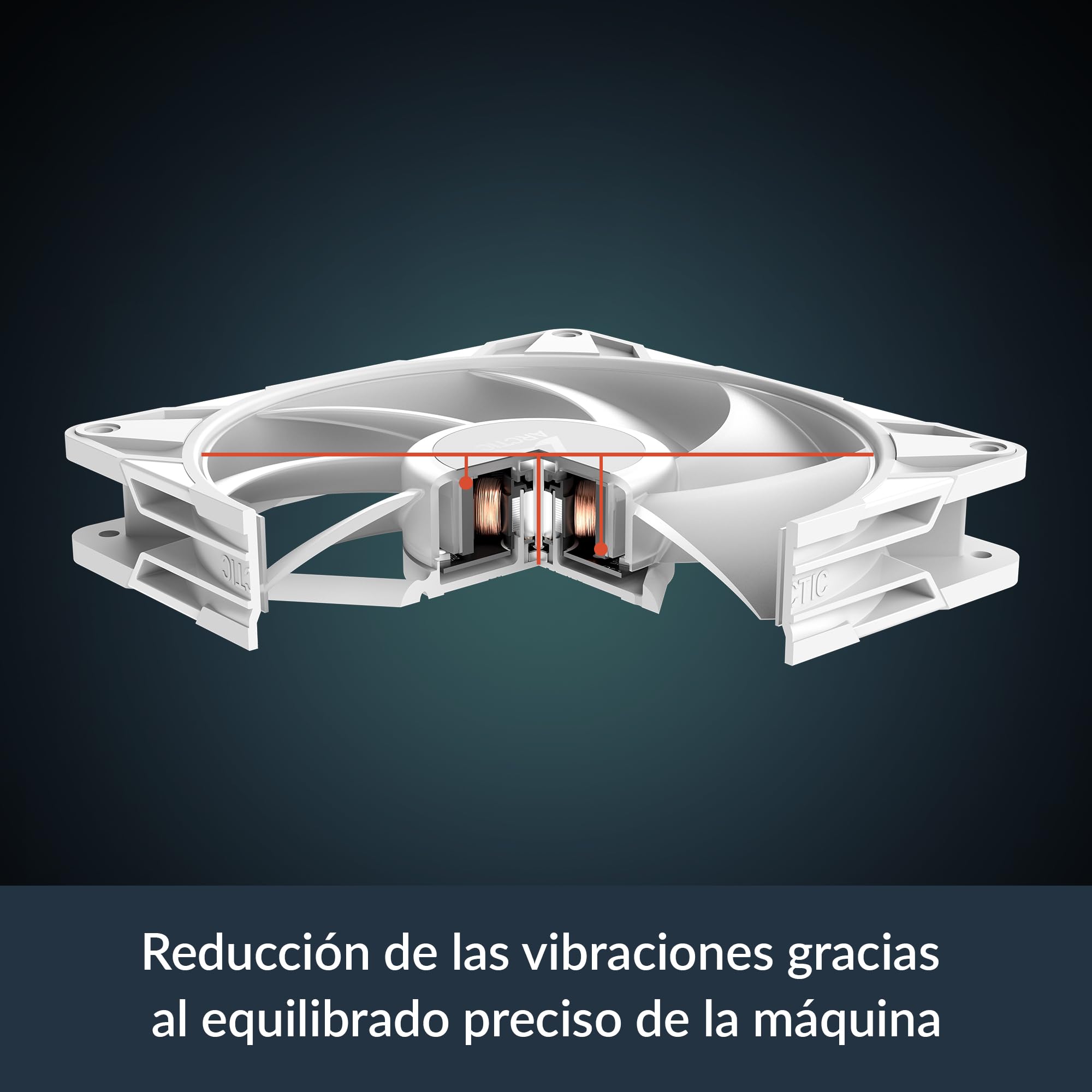 ARCTIC P14 Pro A-RGB - Potente Ventilador de Caja PC Premium, Case Fan PWM 140 mm, Divisor de Cable en Y, 400–2500 rpm, 0 rpm <5% PWM, RGB digital 5V, Rodamiento fluidodinámico, 4 Pines - Blanco
