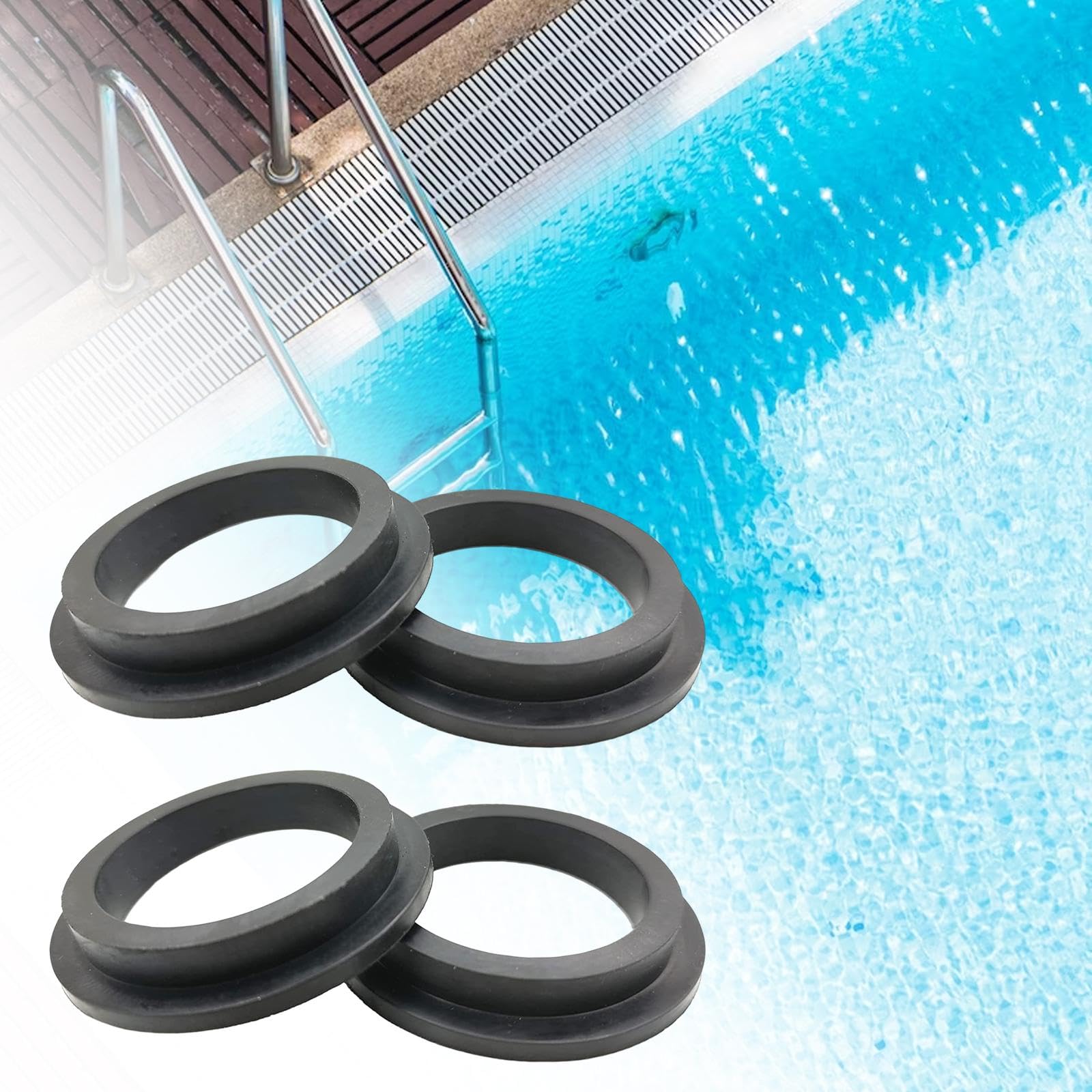6X 4 Pezzi Guarnizione O- Anello di Tenuta Rondella in Gomma Accessorio Filtro Pompa Ricambio Gomma Robusta Adatto per Piscine