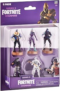 P.M.I. Fortnite Toys - Authentic Action Figures with Stamp, 5 Pack Deluxe Box – Elite Agent, Scratch & Other Popular Fornite Battle Royale Characters – Series 3 Collection for Boys & Girls (D)