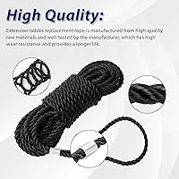 Vista 2 de Cuerda de extensión de repuesto compatible con Werner AC30-2, accesorios de pieza para todas las escaleras de extensión de hasta 40 pies con una