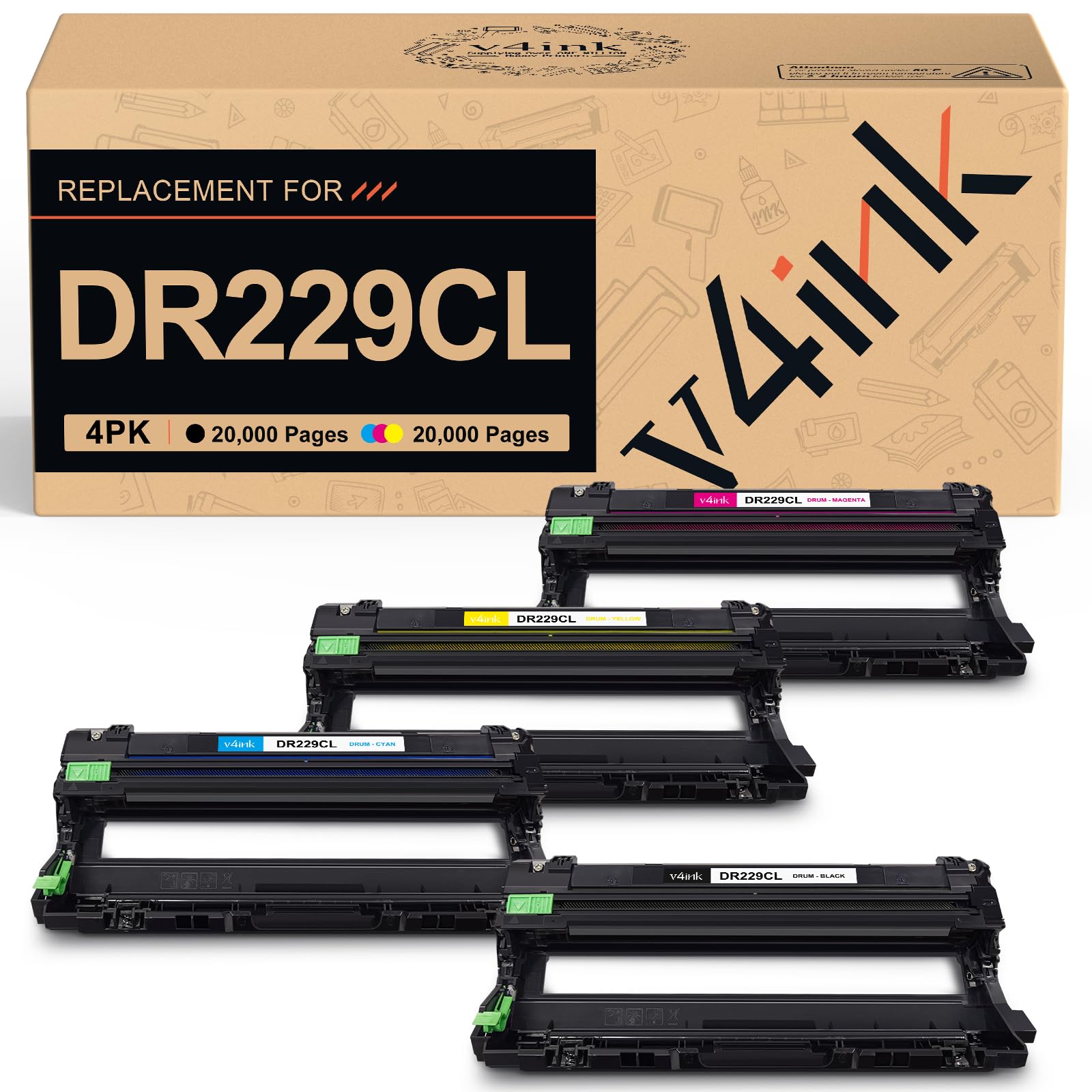 DR229CL DR-229CL Drum Unit Compatible for Brother Use with TN229XL TN229