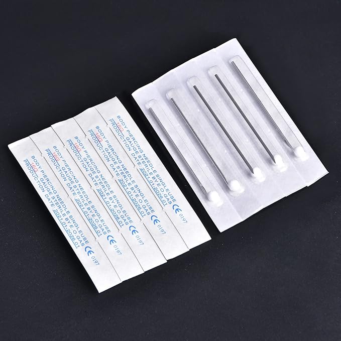 DIY Piercing Kit: 20 Needles & Clamps for Belly, Nipple, Ear, & More!