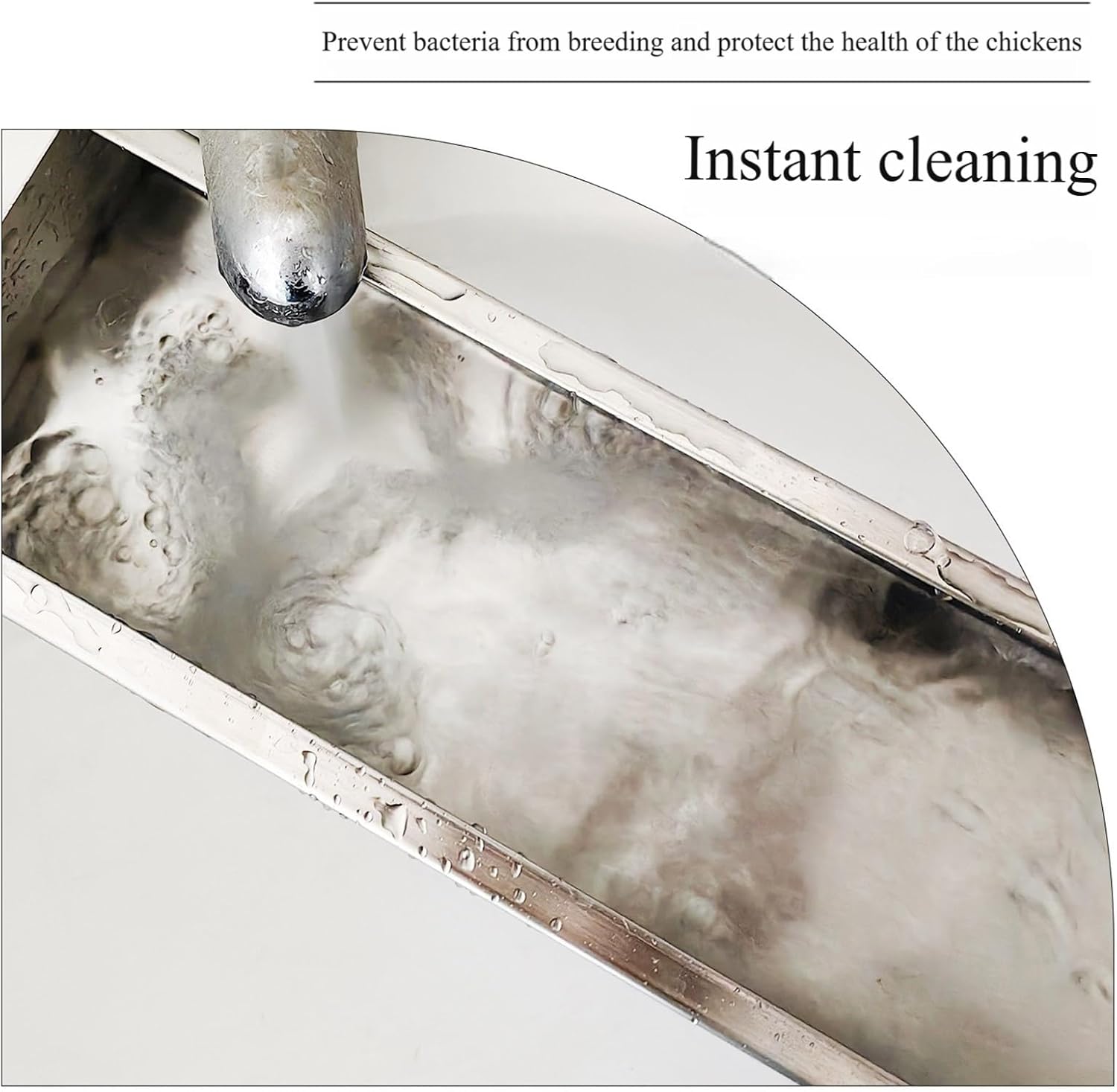 Rectangular Anti Rust Chicken Feeder for Outdoor Use Leakproof Cover Stable Base Poultry Feeding Large Capacity Chicken Feeding Bowl