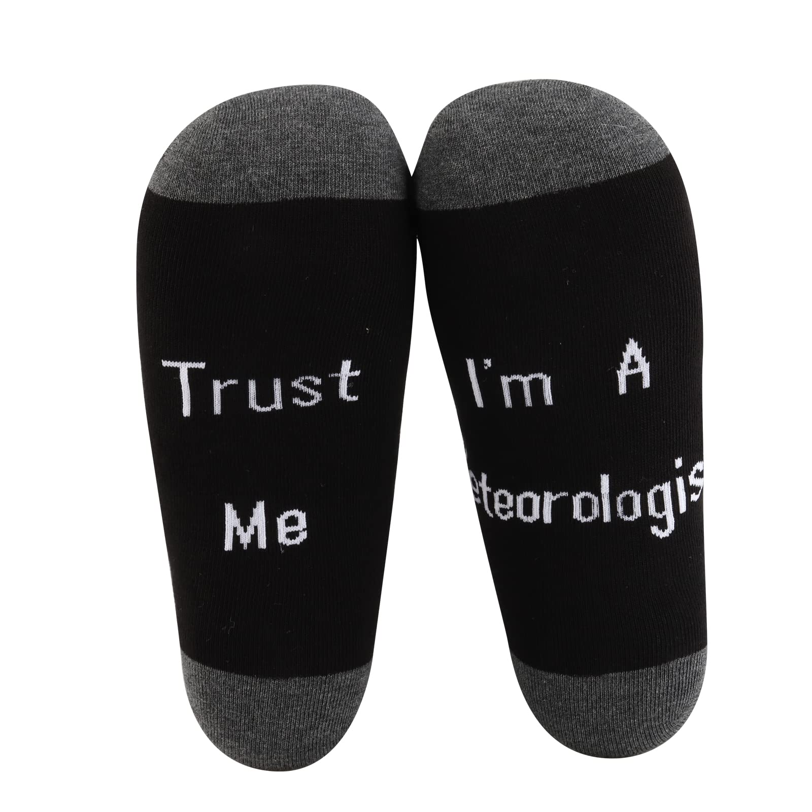 MBMSO Funny Meteorology Gifts 2 Pairs Trust Me I'm a Meteorologist Socks Gifts for Weather Lover Socks Future Weatherman Gift