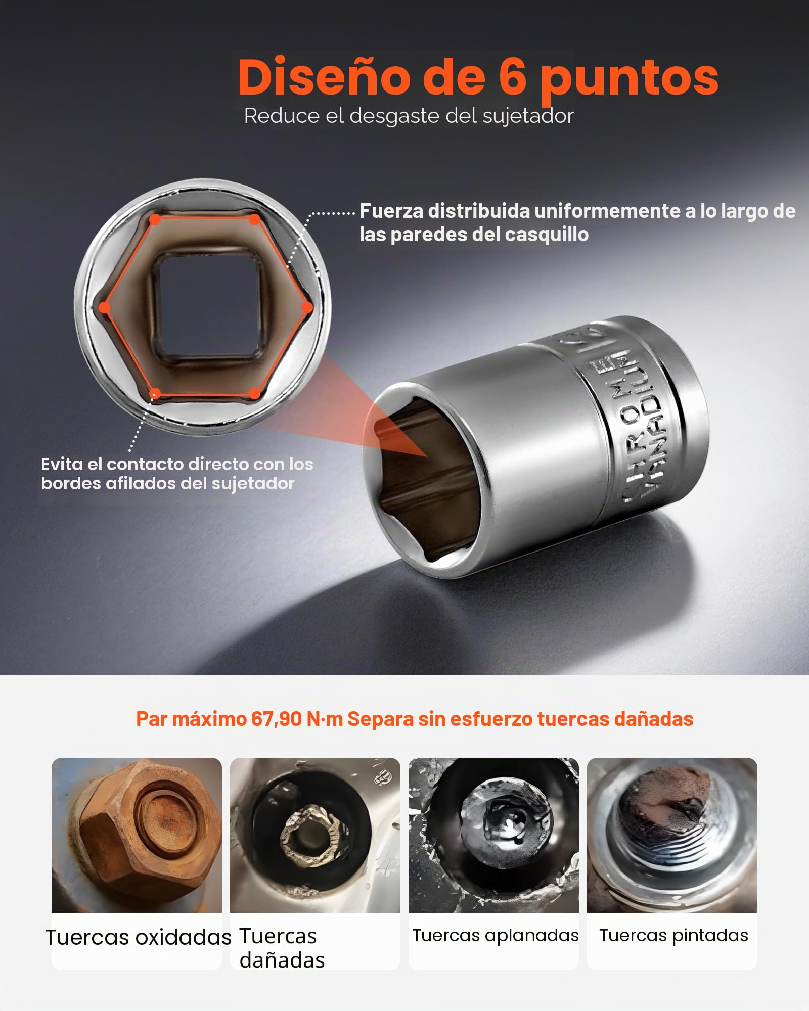 VEVOR Juego de Llaves de Vaso 70 uds, con Llaves de Trinquete, Accionamiento 6,4 mm, SAE y Métricas, con Puntas y Accesorios, Estuche de Almacenamiento, Acero de Aleación CR-V, 257 x 172 x 57 mm