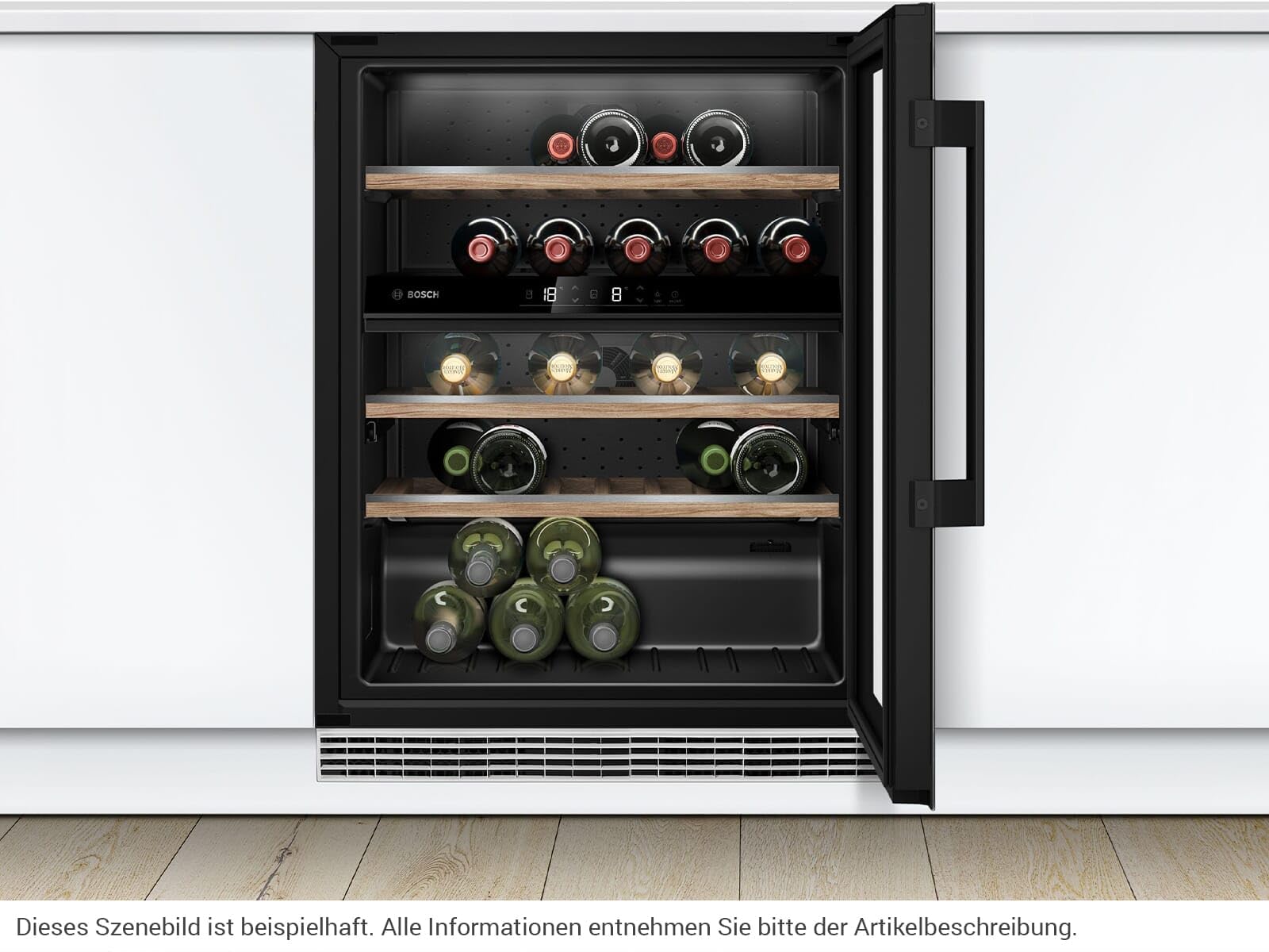 Bosch KUW21AHG0 KUW21AHG0, Weinkühlschrank mit Glastür