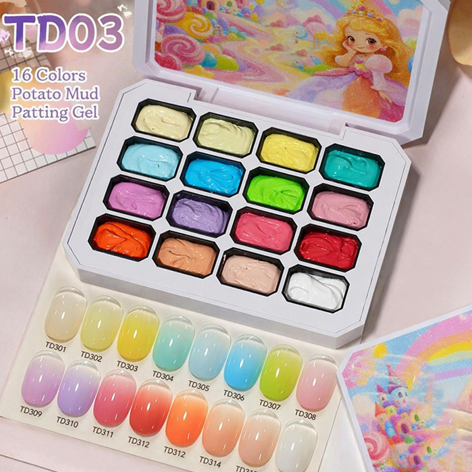 Pinturas de uñas en gel 16 colores sin