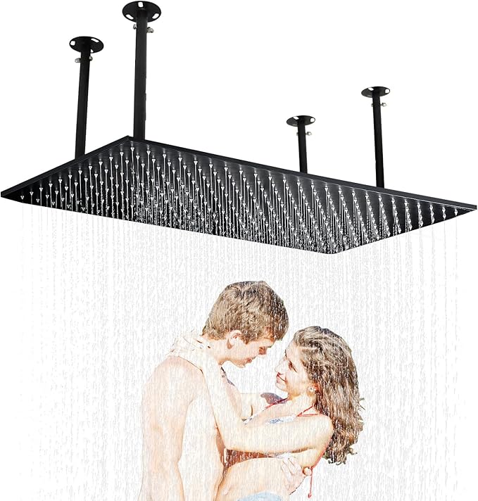 12" Square Rain Shower Head High Pressure Ultra Thin Bath Shower - Bed 7 thumbnail image