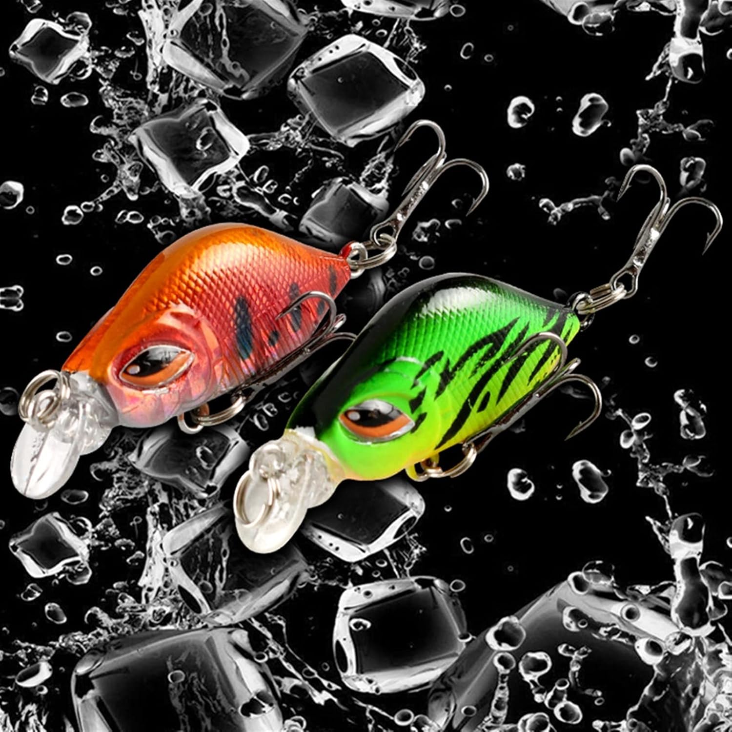 10Pcs 4cm 3.5g Sinking Crankbaits Bass Fishing Lures Minnow Wobblers Artificial Lifelike Hard Bait with Trident Hook Bass Carp Pike Fishing Tackle