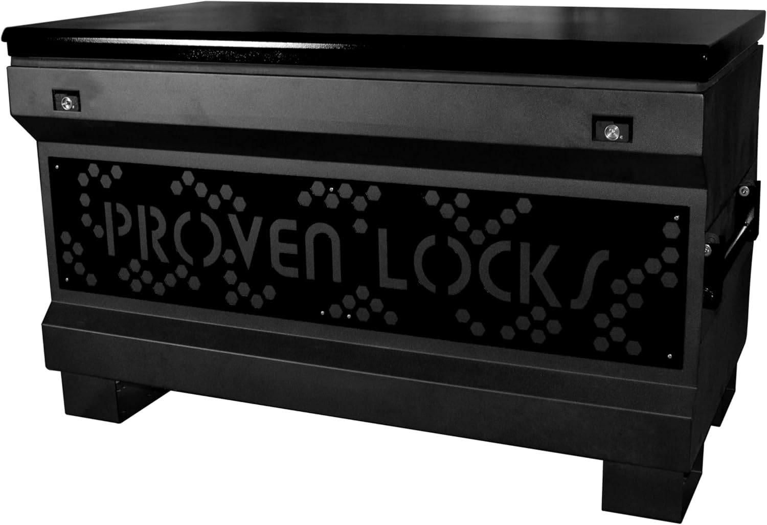 Proven Industries 48" Job Site Box, Heavy Duty Steel Tool Box, Padlocks