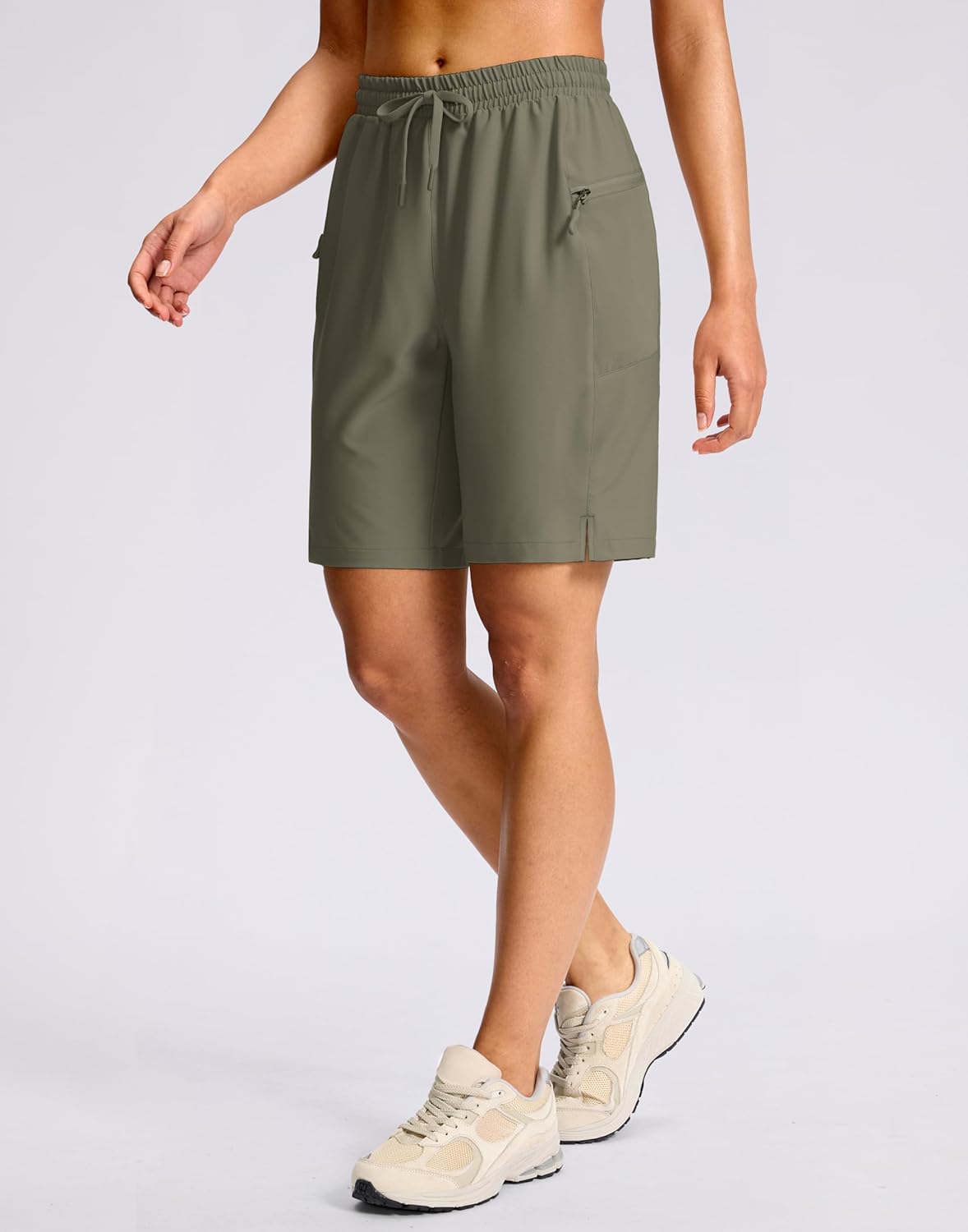 G Gradual Women's Hiking Shorts 2 Zipper Pockets Quick Dry Lightweigh 9" Bermuda Cargo Shorts Water Resistant Athletic Golf - Image 2