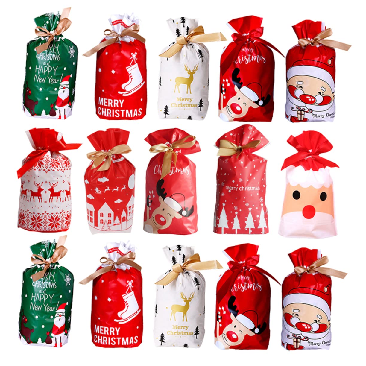 Alipis 150piezas Bolsas De De Navidad Dibujo De De Cuerda y Decoraciones Navideñas