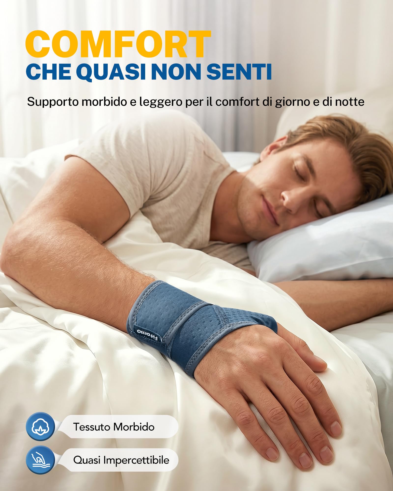 Fitomo Supporto Polso con Tessuto Morbido