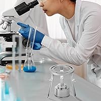 Vista 7 de Quemador de aceite, lámpara de trípode de laboratorio, altura ajustable, soporte de lámpara Bunsen de laboratorio, soporte de lámpara de soporte