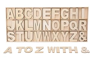 162 Pack Premium 2 Inch Wooden Letters, Complete Alphabet + Extra Vowels