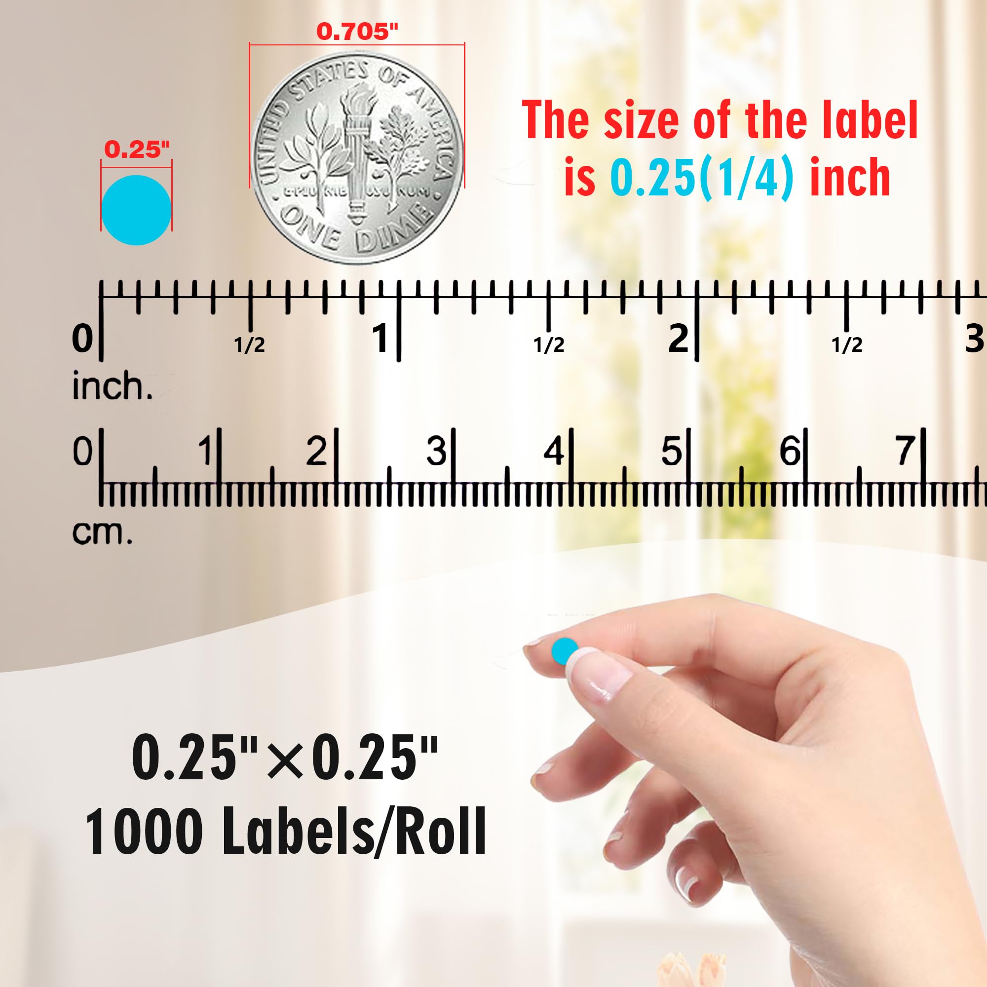 PARLAIM 1500pcs 1/2 Inch Color Coding Dot Stickers - Round Labels For Office, Classroom, Organizing - View #3