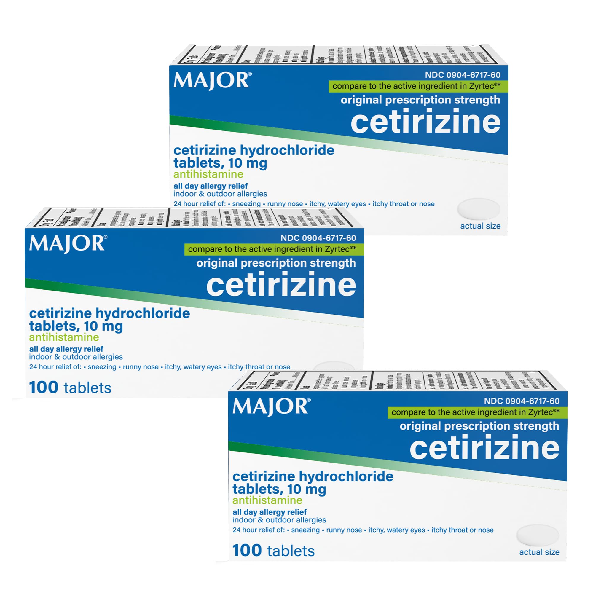 Major Cetirizine Hydrochloride Tablets