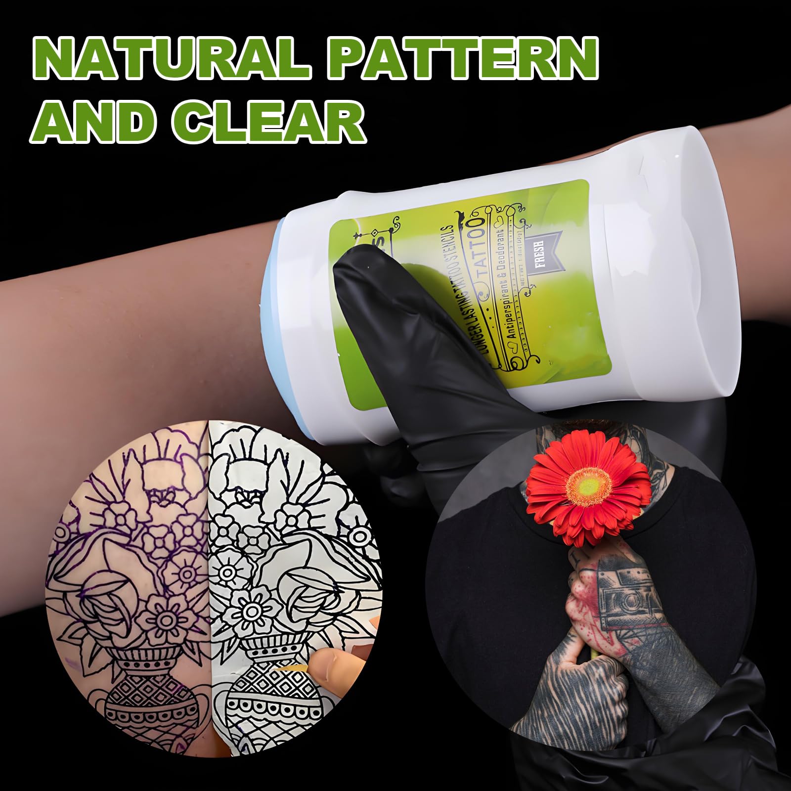 Tattoo Transfer Gel Stencil Gel - TONBAO Crema Gel per Trasferimento Tatuaggi Doppio Pack 2 x 51g per Professionista Formula Veloce Asciugatura Linee Chiare
