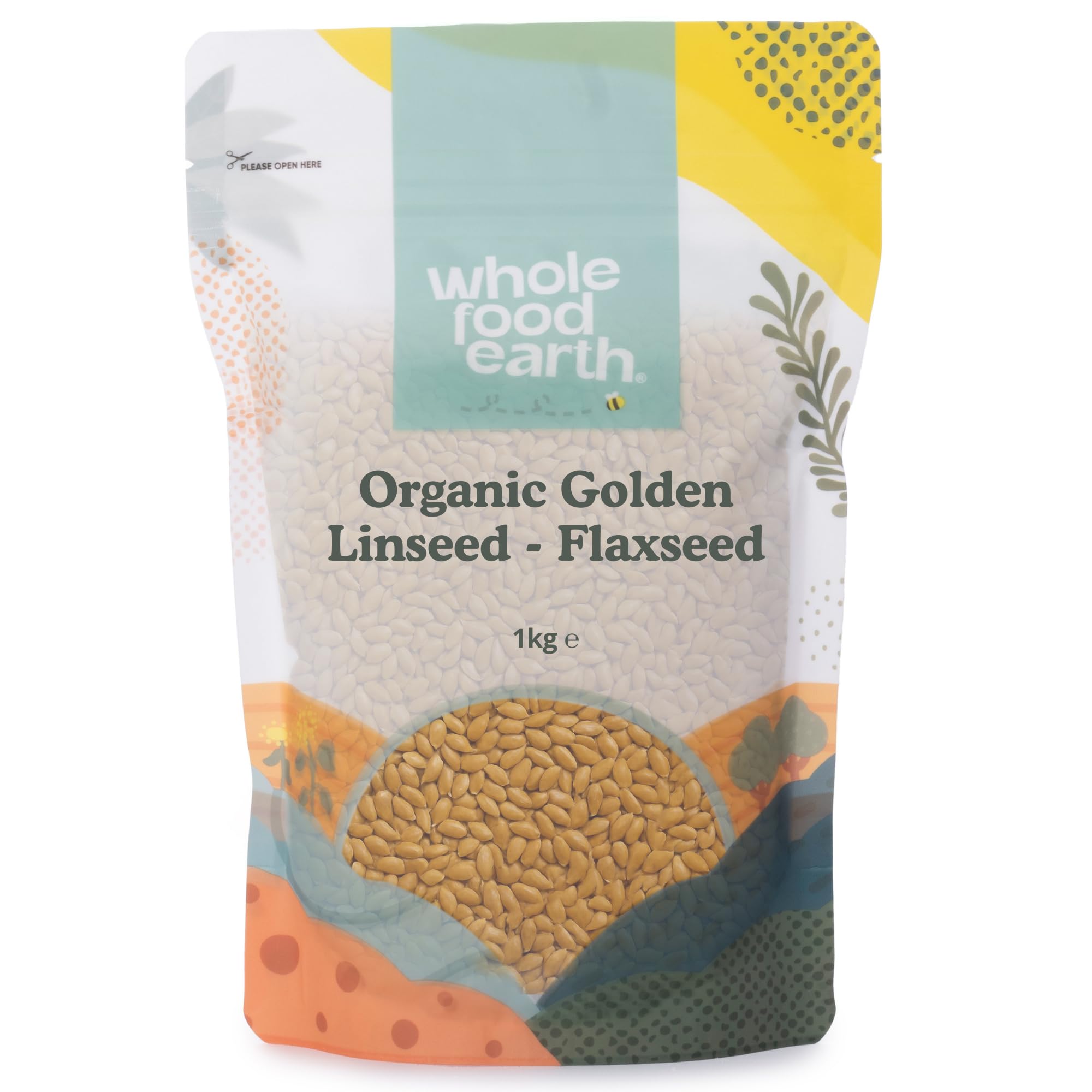 Wholefood Earth Organic Golden Linseed/Flaxseed – 1 kgEU Organic