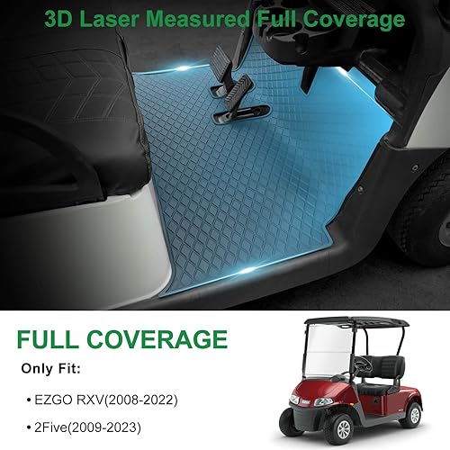 Miniatura 2 de LEAPGOMAX EZGO RXV - Tapete de repuesto para carrito de golf de cobertura completa para EZGO RXV (2008-2022) y 2Five (2009+) antideslizante y fácil