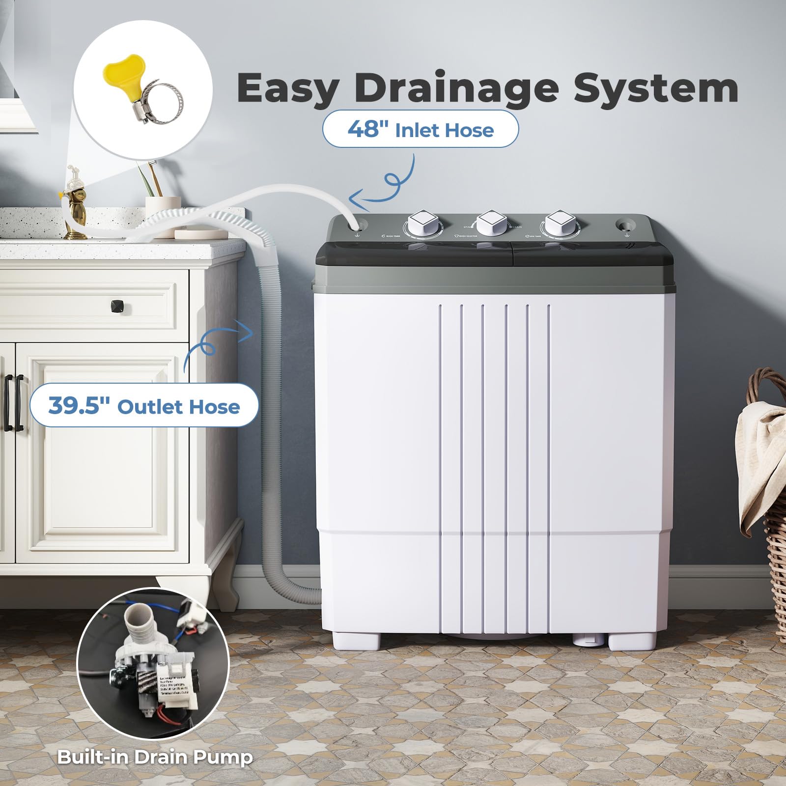 Amazon.com: Giantex Portable Washing Machine, 20 LBS Washer