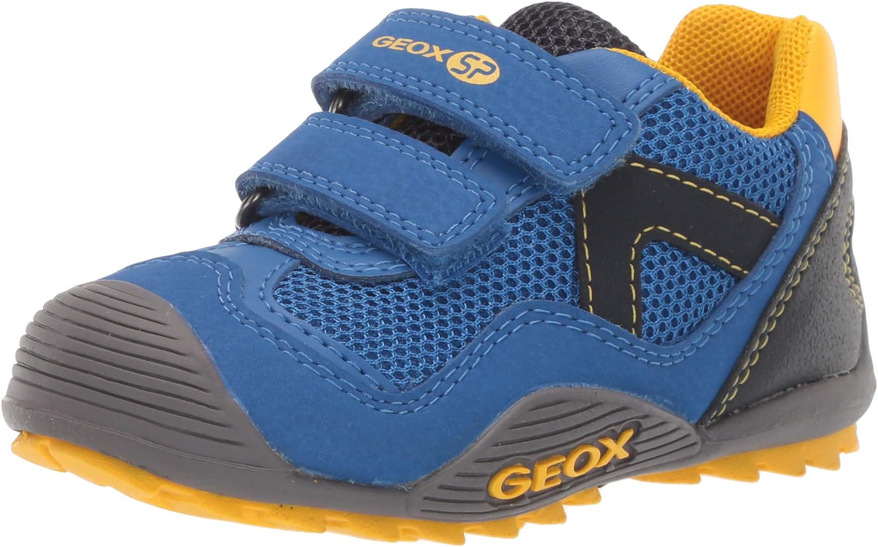 Geox Atreus Boy 1 SP Durable Sneaker, Royal/Yellow 37 Medium US Big Kid