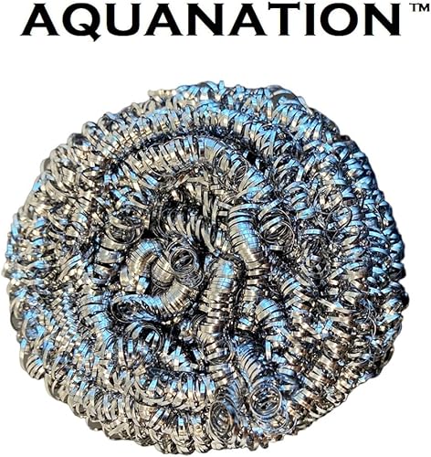 Miniatura 6 de AquaNation Estropajos de acero inoxidable de alta calidad [grandes de 1.76 oz] | Paquete de 12 unidades resistentes | Estropajos de lana de acero de