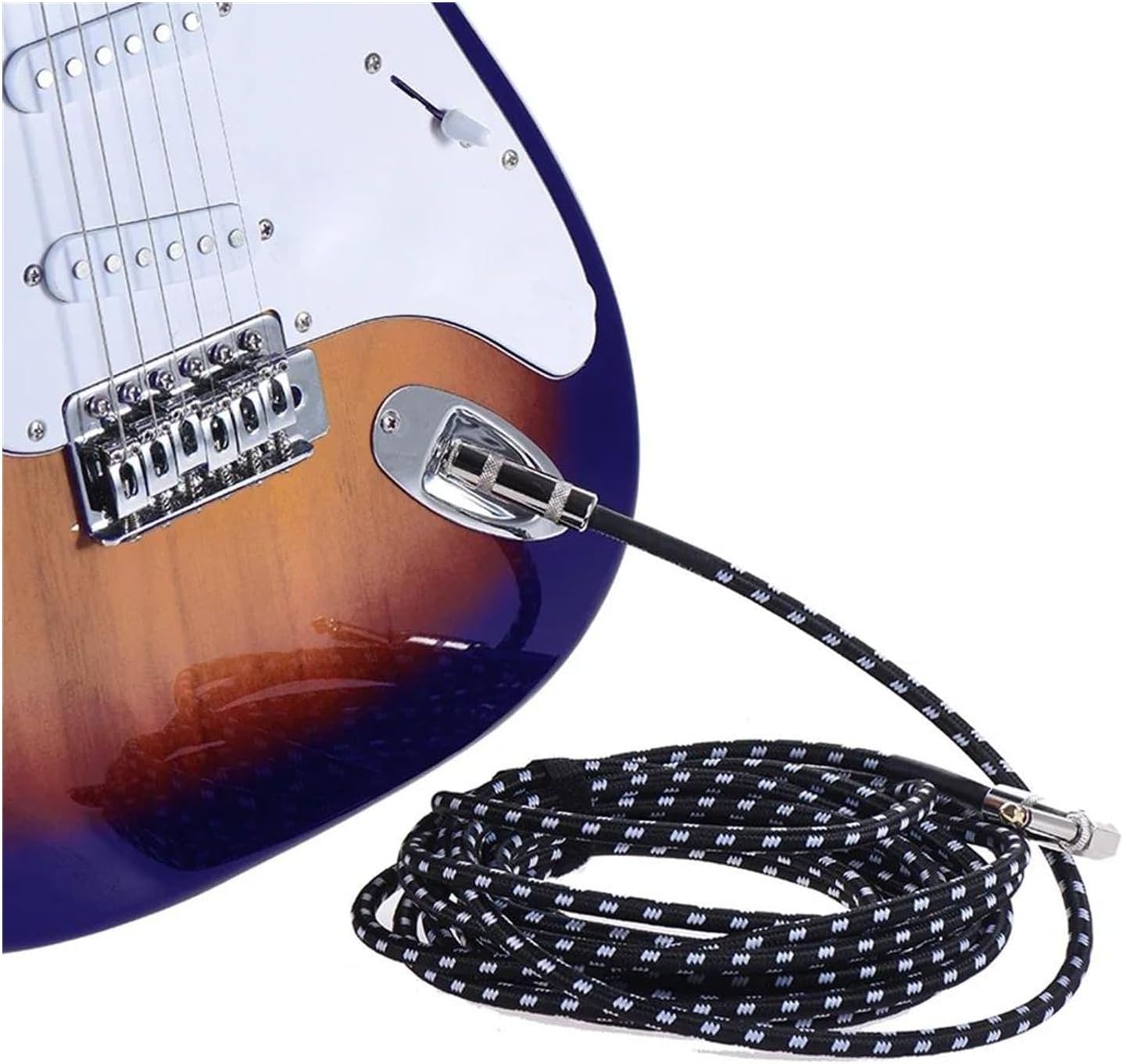 ギター楽器ケーブル プロ仕様のエレキギターアンプ用オーディオケーブル(6 Meters)