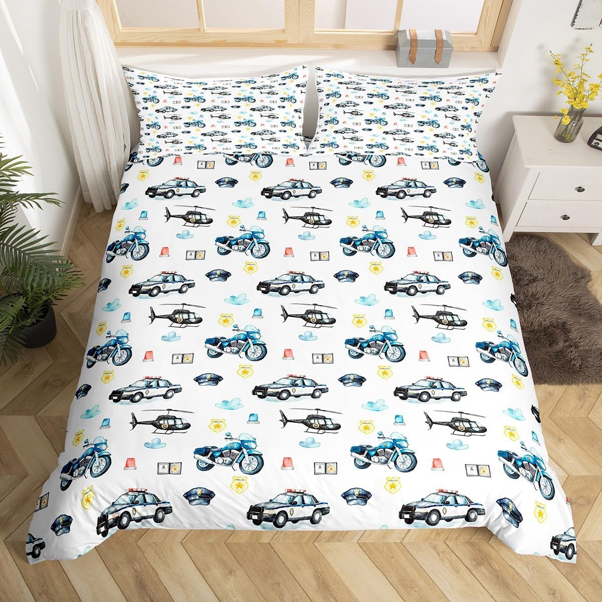 Erosebridal Smoky Mountain Bedding Set King Pine Trees Woodland Duvet Cover for Kids Teens Adults,Flying Bird Mountain Comforter Cover 3D Nature Landscape Quilt Cover Zipper 3 Pcs Bedroom Decor