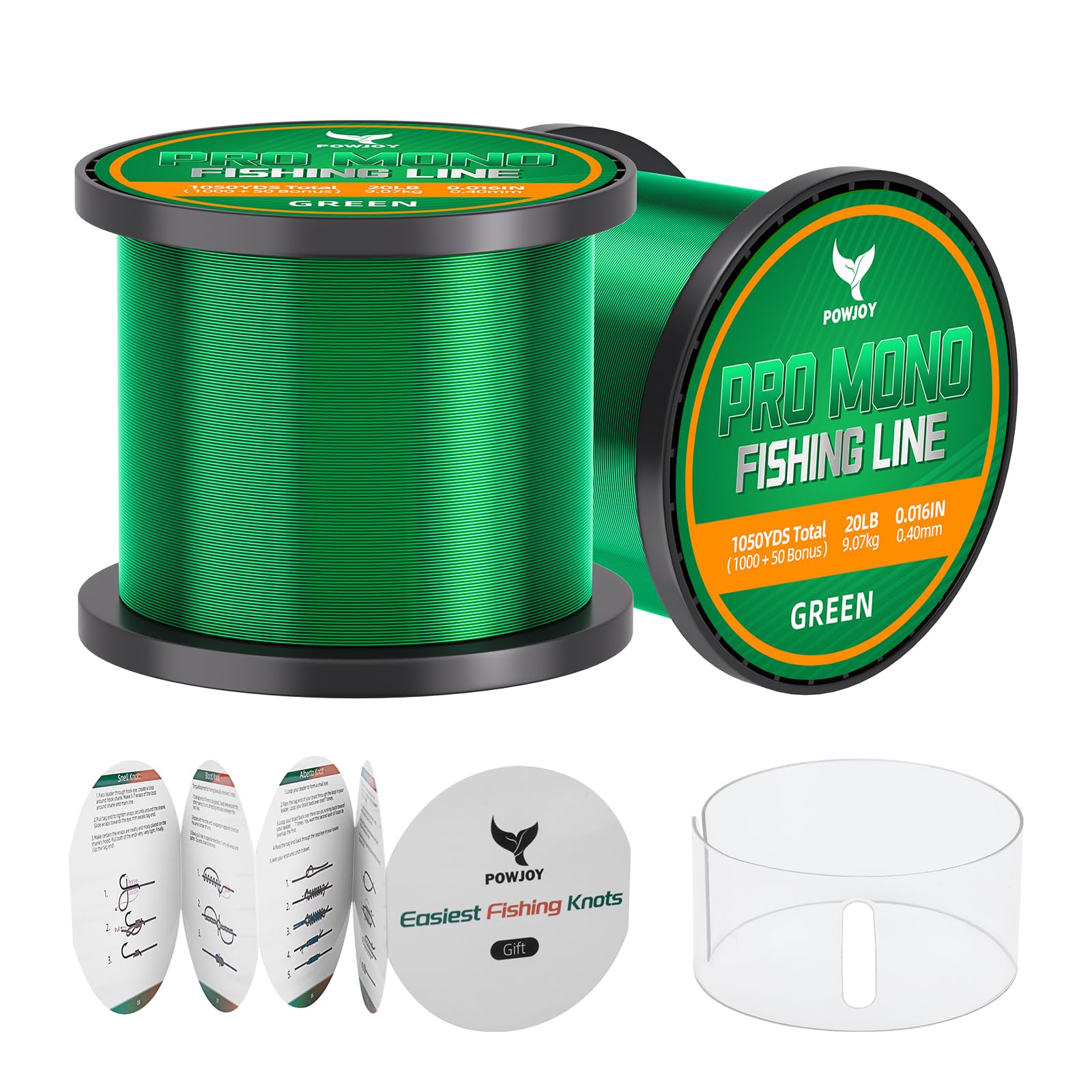 Monofilament Fishing Line with Knot Guide Cards for Beginners to Pro