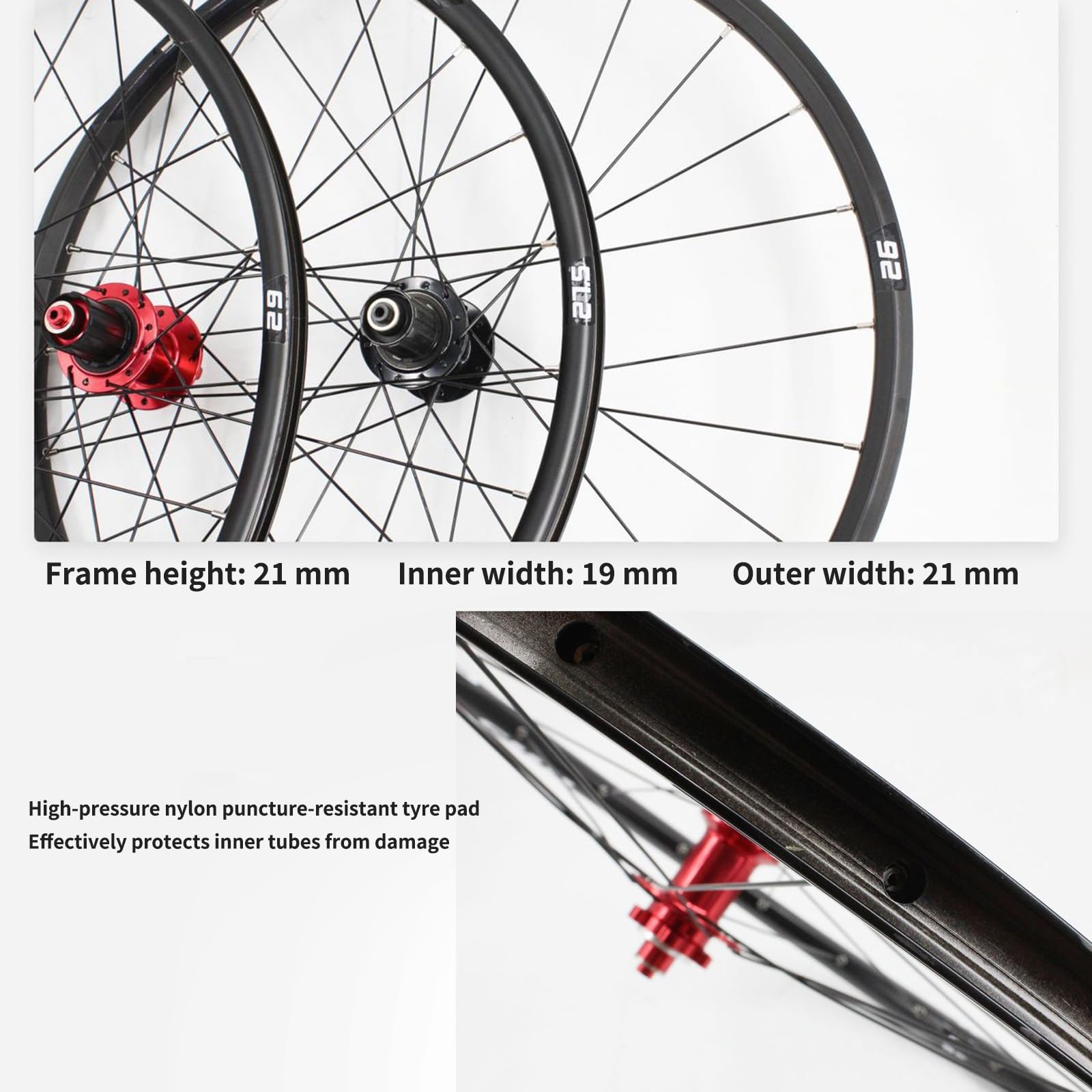 Zestaw kół do rowerów górskich 26/27,5/29 cali Quick Release hamulec tarczowy 24H koła MTB przednie 9 * 100 mm tylne 10 135 mm ultralekka aluminiowa felga pasuje do 7-12 biegów