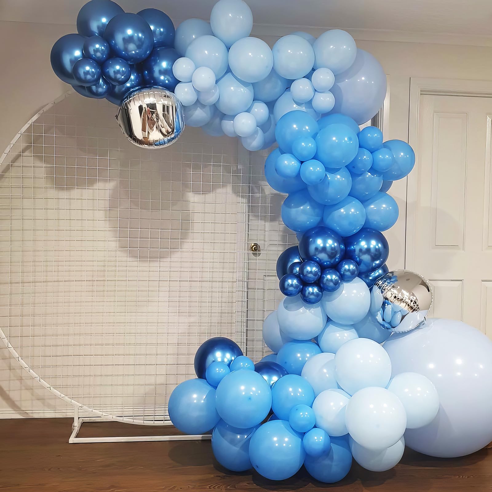 HILAVO Luftballon Girlande Blau Ballons Girlande Metallic Balue Party Helium Ballon Pastell Blau Dunkelblau Perlblau Luftballon für Junge Babyparty Abschluss Frozen Blue Geburtstag Party Dekoration