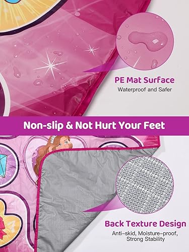 Miniatura 4 de Dezomia Tapete de baile de Pascua tapete de juego musical electrónico tapete de danza rosa antideslizante tapete de juego con 5 modos de juego