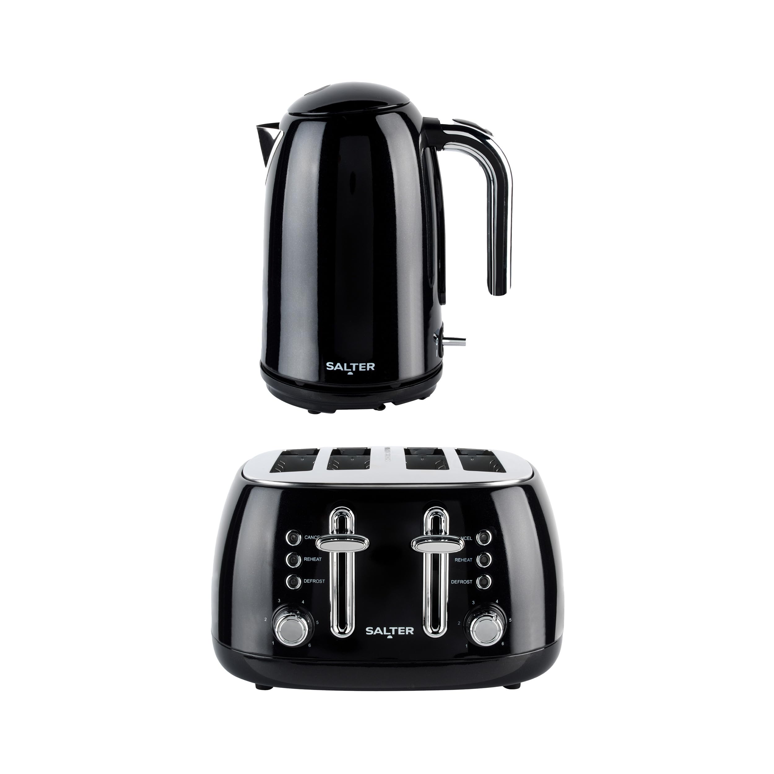 Salter Boston Kettle And Toaster Set, 1.7 L Kettle, 4 Slice Toaster