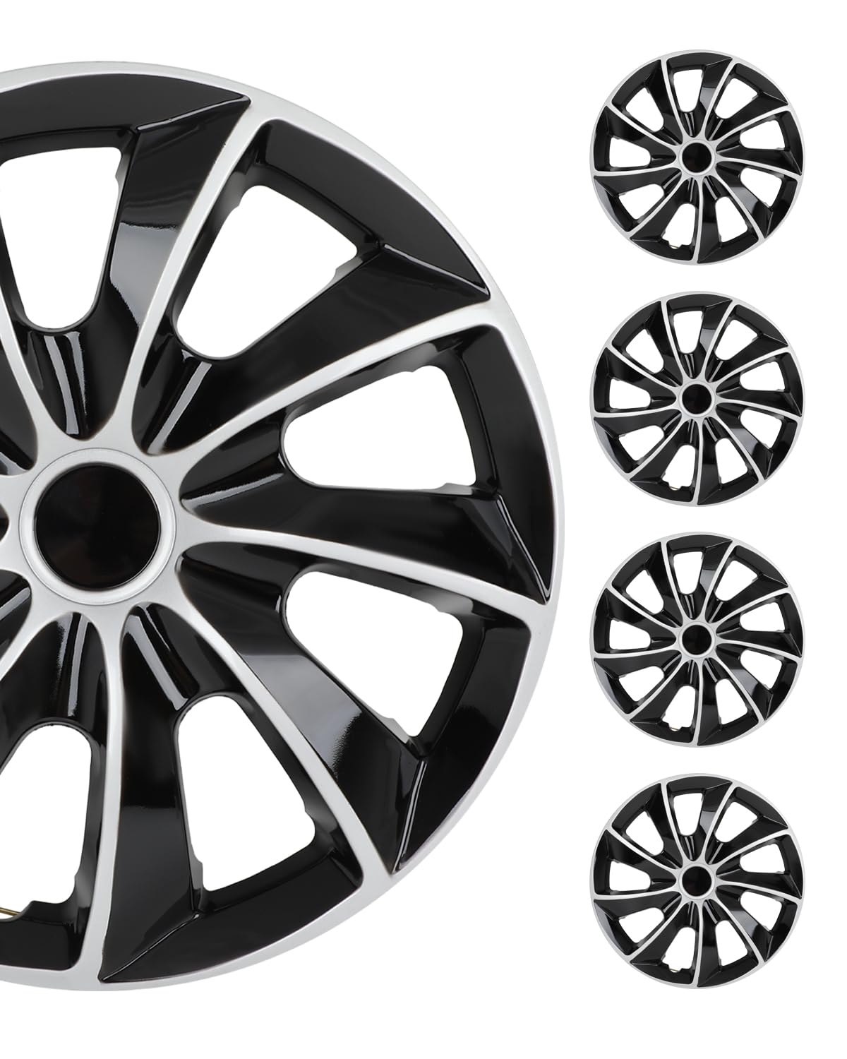 SCITOO Snap On Hubcap Rim 15 inch Auto Tire Replacement Exterior Cap OEM Steel Wheel Hubcaps Wheel Cover