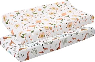2 PeçAs Capas para Troca de Fraldas para BebêS, Capa para Troca de Fraldas de Tecido eláStico Infantil Capa para Trocador de Fraldas para Bebê LençOl para Troca de Fraldas