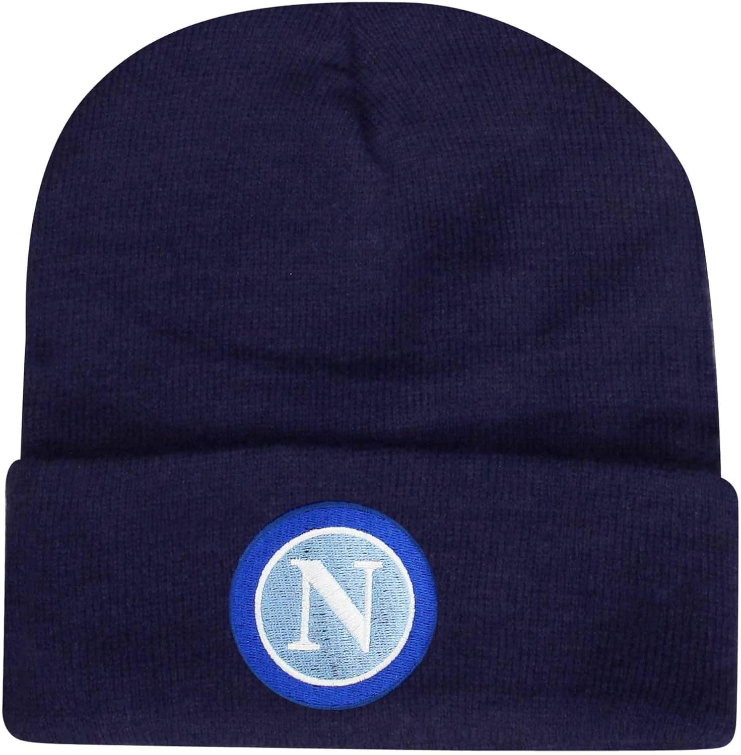 Official Napoli Football Beanie Hat – Napoli Hat, Adults, Unisex, Navy Blue, Acrylic GLI Azzurri Football Hat